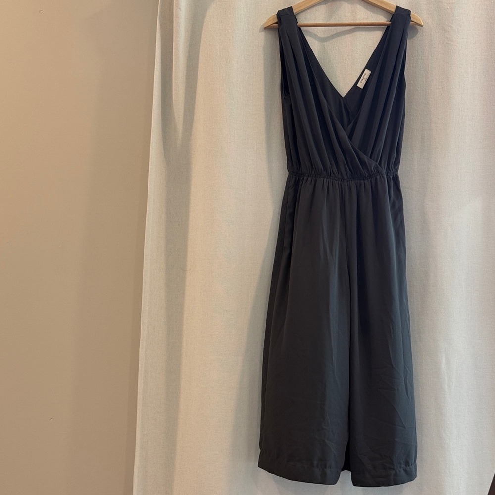 Aritzia Babaton Grey Wide Leg Jumpsuit
